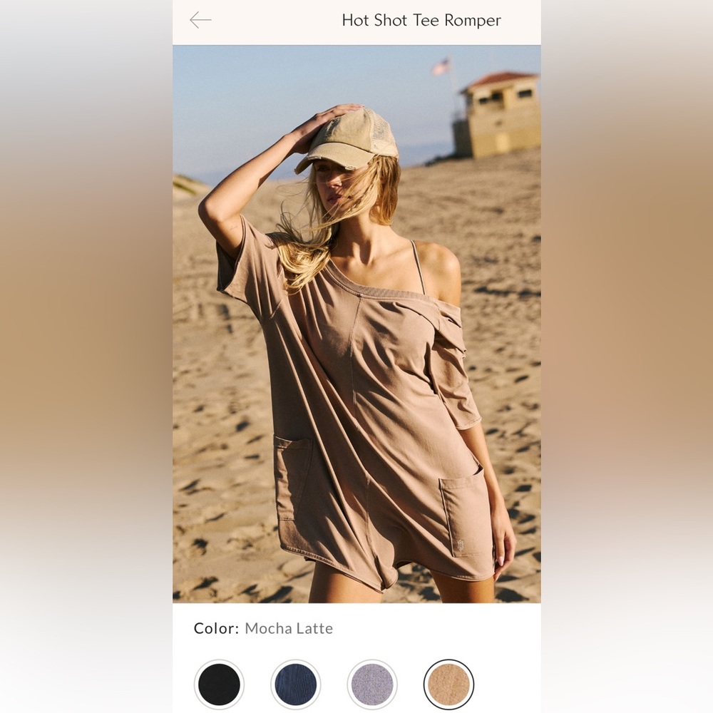 Free People Movement Hot Shot Tee Romper